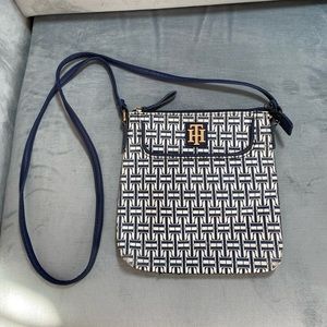 Gently used Tommy Hilfiger Crossbody Tote Bag, wear on bottom corners